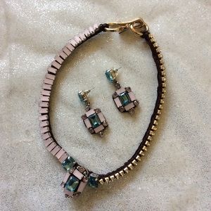 Zenzii Choker Necklace & Earring Set